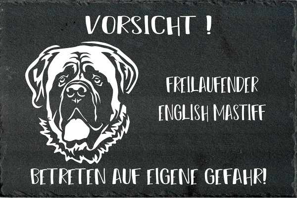 Schieferplatte Englischer Mastiff