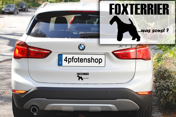 Aufkleber "Foxterrier (Drahthaar) ...was sonst?"