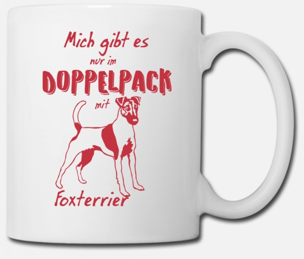 Tasse Foxterrier (Glatthaar) "Doppelpack"