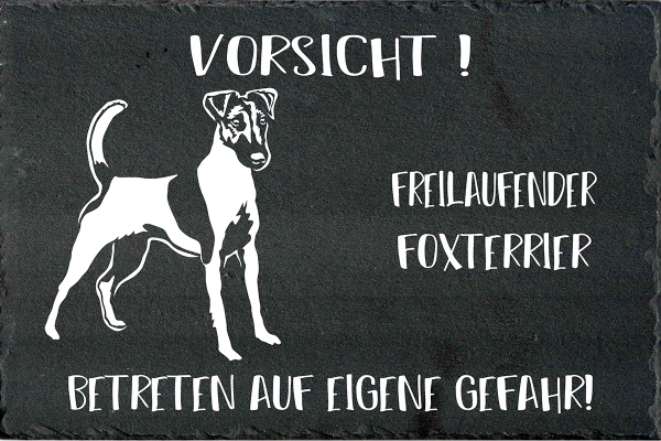 Schieferplatte Foxterrier (Glatthaar)