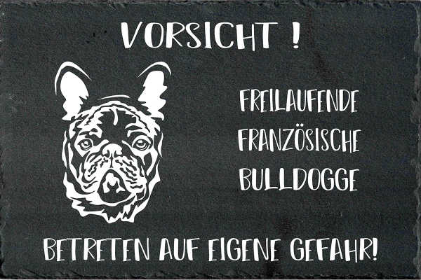 Schieferplatte Französische Bulldogge