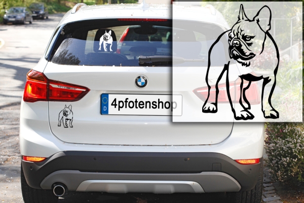 Autoaufkleber "Französische Bulldogge" Kontur