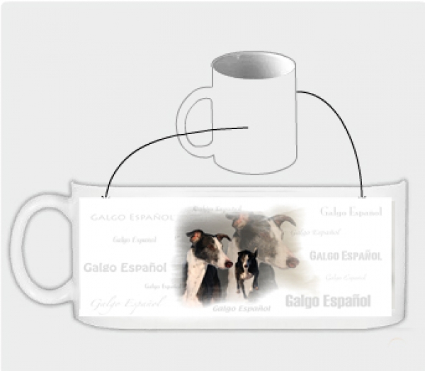 Fototasse Galgo (Spanischer Windhund) Designertasse #15