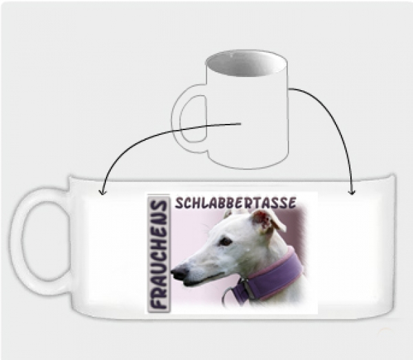 Fototasse Galgo (Spanischer Windhund) Herrchen/Frauchen