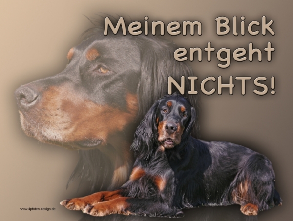 Aluminiumschild gordon setter