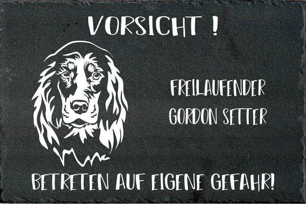 Schieferplatte Gordon Setter