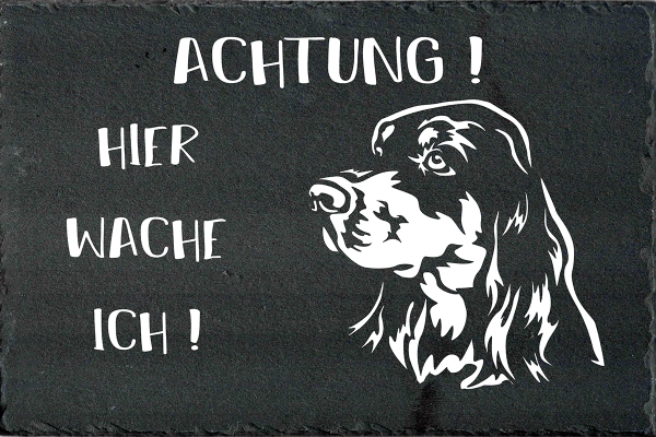 Schieferplatte Gordon Setter