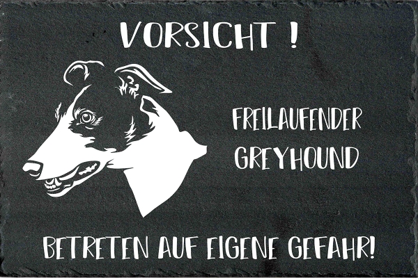 Schieferplatte Greyhound