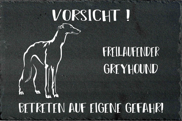 Schieferplatte Greyhound