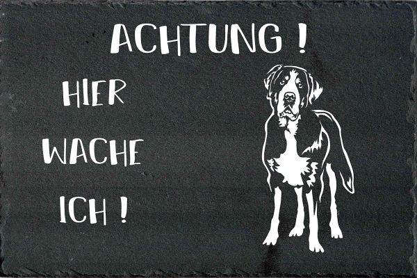 Schieferplatte Großer Schweizer Sennenhund