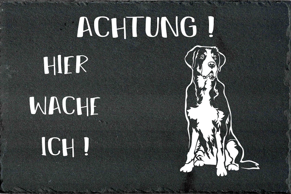 Schieferplatte Großer Schweizer Sennenhund