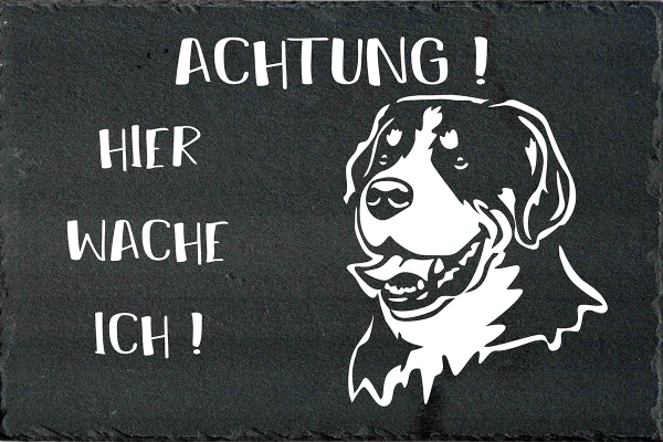 Schieferplatte Großer Schweizer Sennenhund