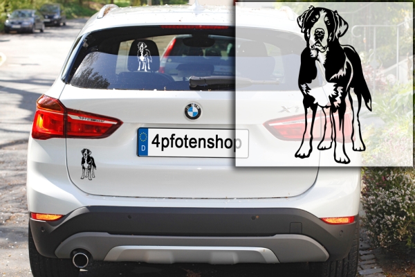 Autoaufkleber "Großer Schweizer Sennenhund" Kontur