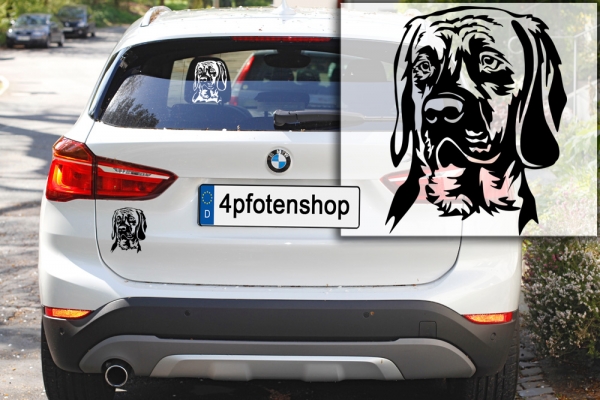 Autoaufkleber "Hannoverscher Schweißhund" Kopf