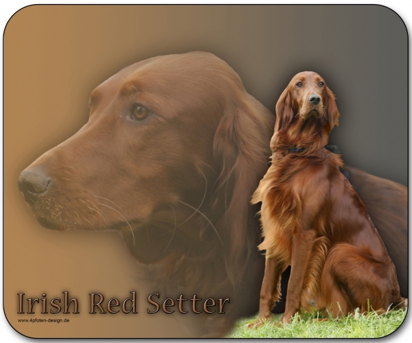 Mousepad Irish Red Setter