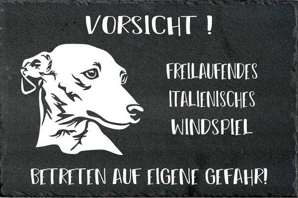 Schieferplatte Italienisches Windspiel