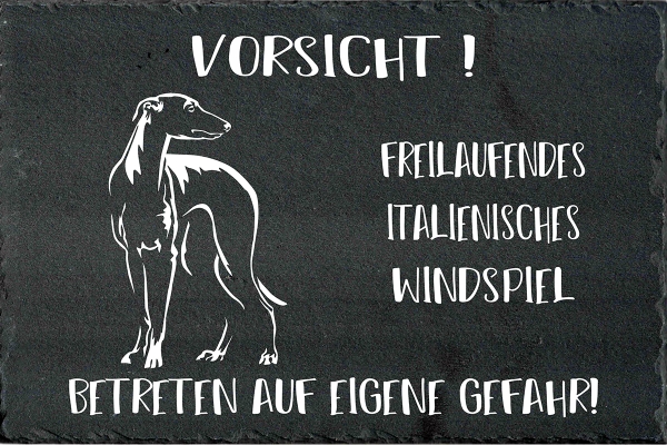 Schieferplatte Italienisches Windspiel