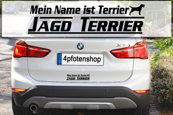 Aufkleber "Mein Name ist Jagdterrier"