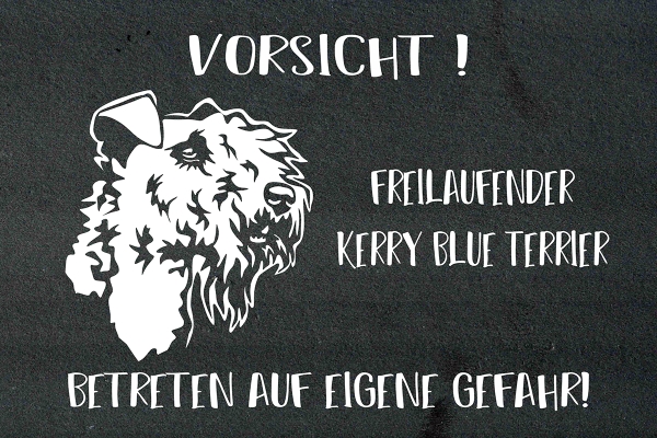 Schieferplatte Kerry Blue Terrier