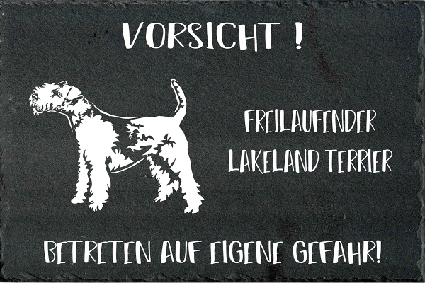 Schieferplatte Lakeland Terrier