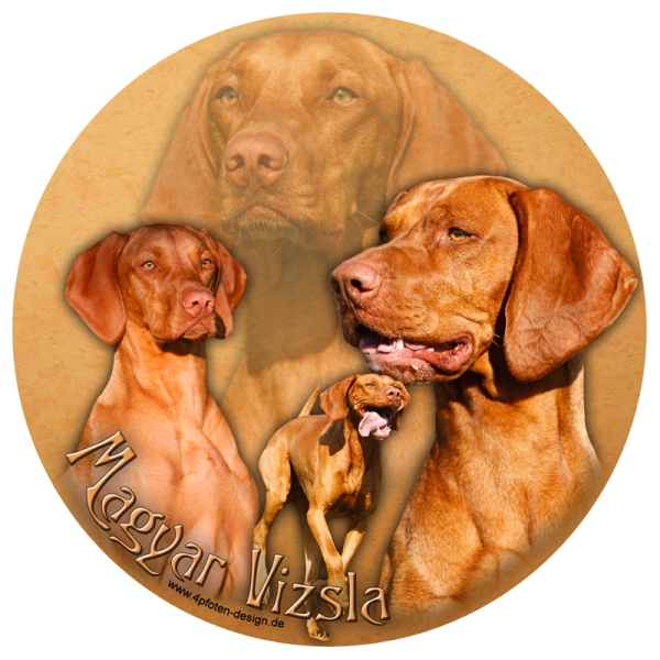 Aufkleber Magyar Vizsla 01 rund
