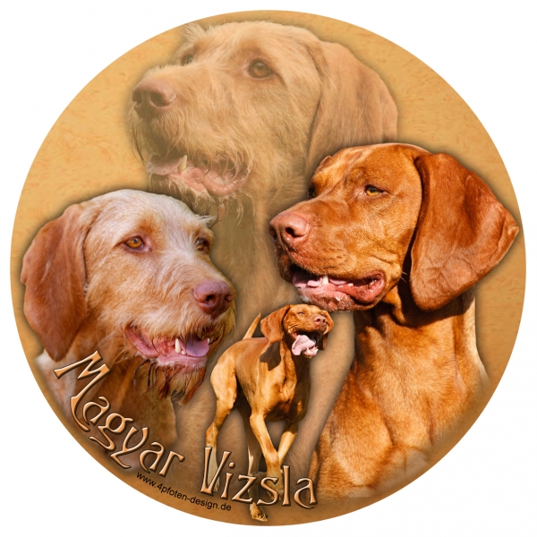 Aufkleber Magyar Vizsla 01 rund