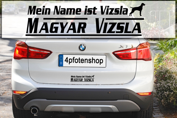 Aufkleber "Mein Name ist Magyar Vizsla"