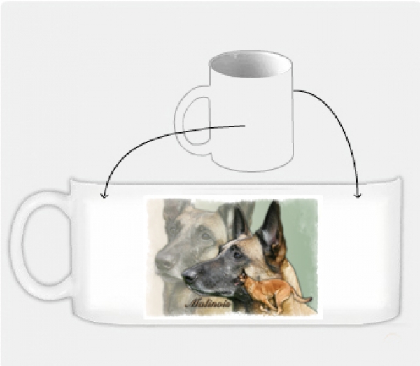 Fototasse Malinois Designertasse (Belgischer Schäferhund) #8