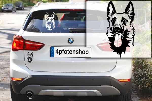 Autoaufkleber "Malinois" Kopf