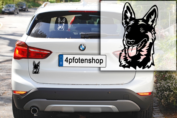 Autoaufkleber "Malinois" Kopf