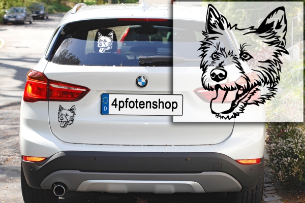 Autoaufkleber "Norwich Terrier" Kopf