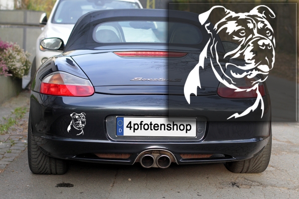 Autoaufkleber "Old English Bulldog" Kopf