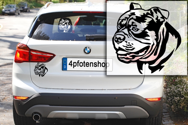 Autoaufkleber "Old Englisch Bulldog" Kopf