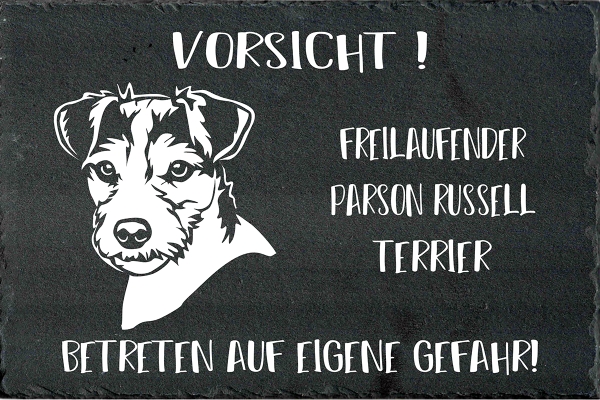 Schieferplatte Parson Russell Terrier