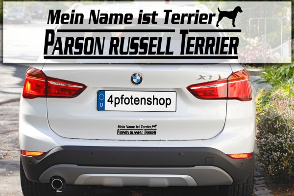 Aufkleber "Mein Name ist Parson Russell Terrier"