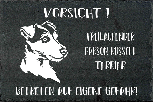 Schieferplatte Parson Russell Terrier