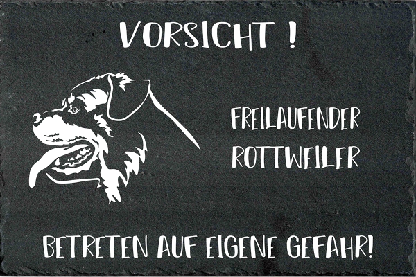 Schieferplatte Rottweiler