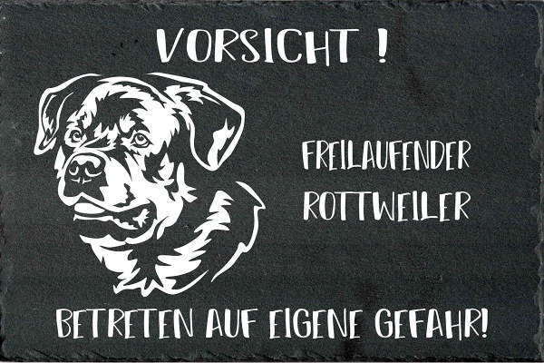 Schieferplatte Rottweiler