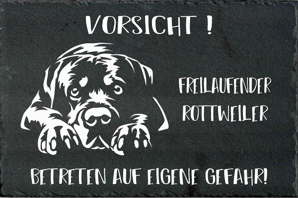 Schieferplatte Rottweiler