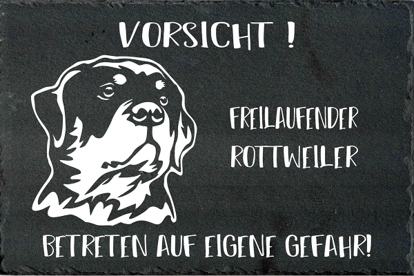 Schieferplatte Rottweiler