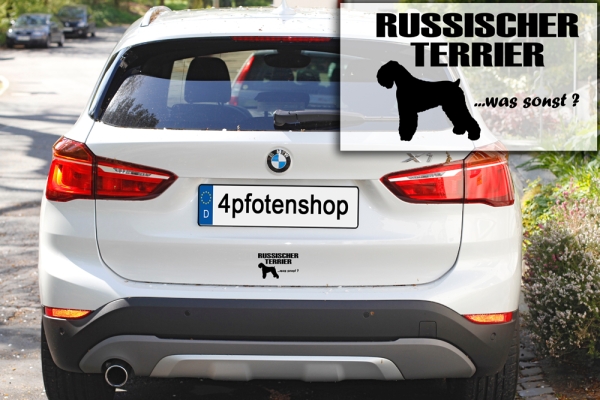 Aufkleber "Russischer Terrier ...was sonst?"