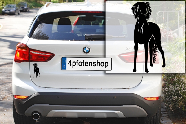 Autoaufkleber Saluki stehend Silhouette