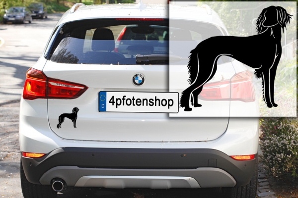 Autoaufkleber Saluki stehend Silhouette