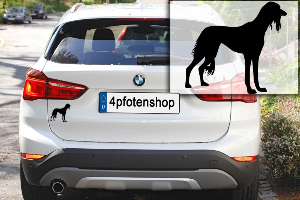 Autoaufkleber Saluki stehend Silhouette