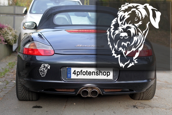 Autoaufkleber "Schnauzer" Kopf