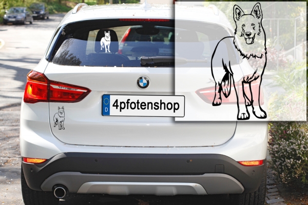 Autoaufkleber "Schweizer Schäferhund" Kontur