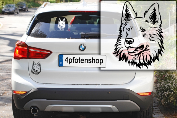 Autoaufkleber "Schweizer Schäferhund" Kopf