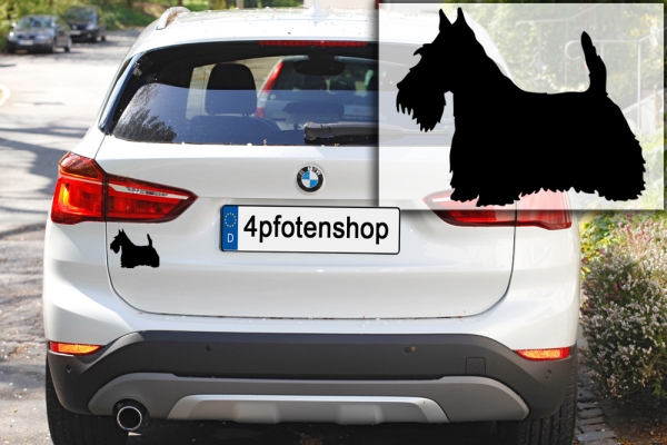 Autoaufkleber Scottish Terrier stehend Silhouette
