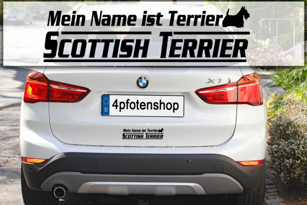 Aufkleber "Mein Name ist Scottish Terrier"