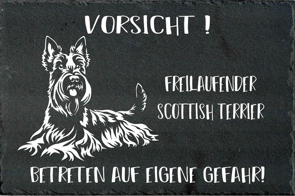 Schieferplatte Scottish Terrier